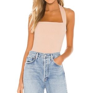 Superdown halter bodysuit